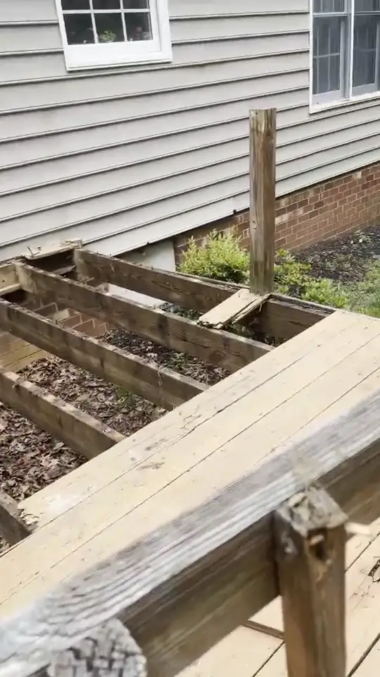 Deck refinishing and framing repair — video 1