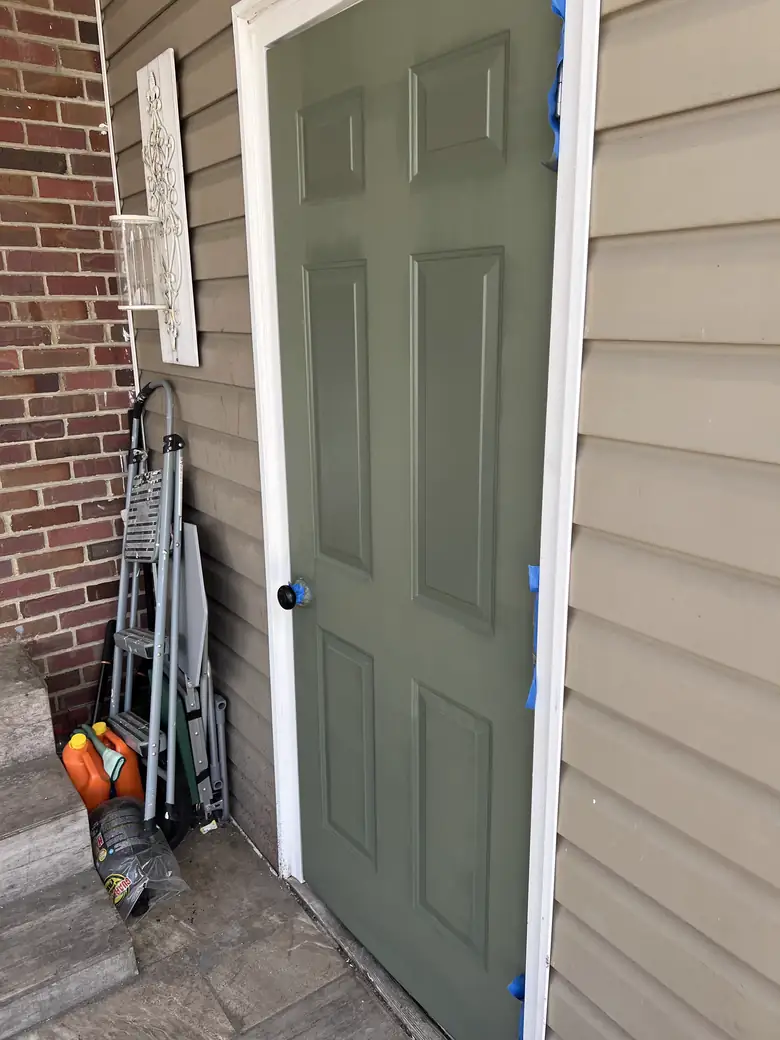 Door & storm door installation with painting — photo 2