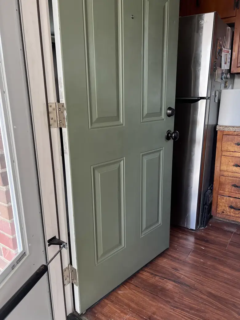 Door & storm door installation with painting — photo 5