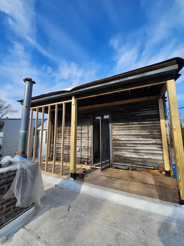Porch to laundry room conversion
