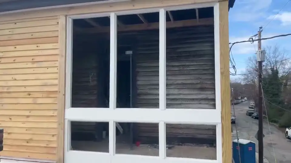 Porch to laundry room conversion — video 1